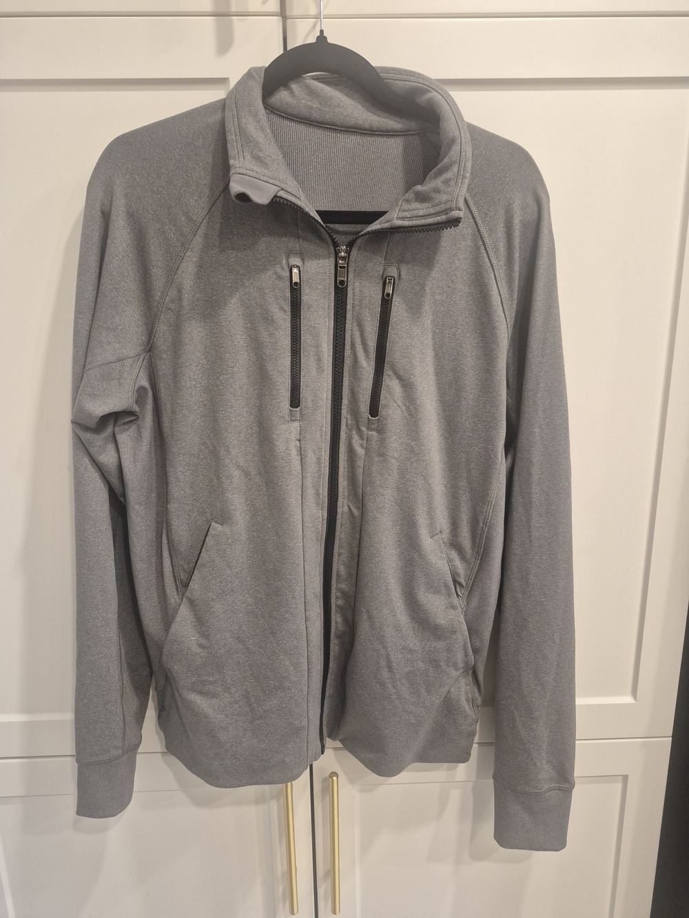 lululemon athletica Men's Light Gray Full-Zip Sweater Jacket